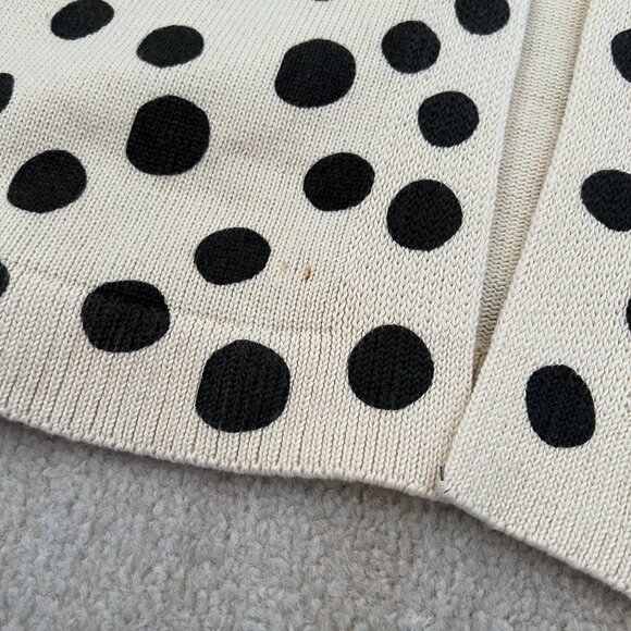 Gudrun Sjoden Cotton Polka Dot Cardigan Sweater L - Picture 8 of 10
